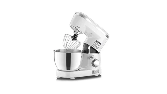 Batteur sur socle 1000W à 6 vitesses avec bol en acier inoxydable Black & Decker