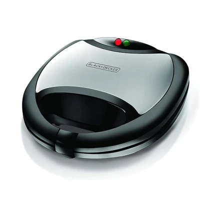 Machine à sandwich, grill et gaufrier multiplaque 3-EN-1 ,750 watts (gris) -Black+Decker