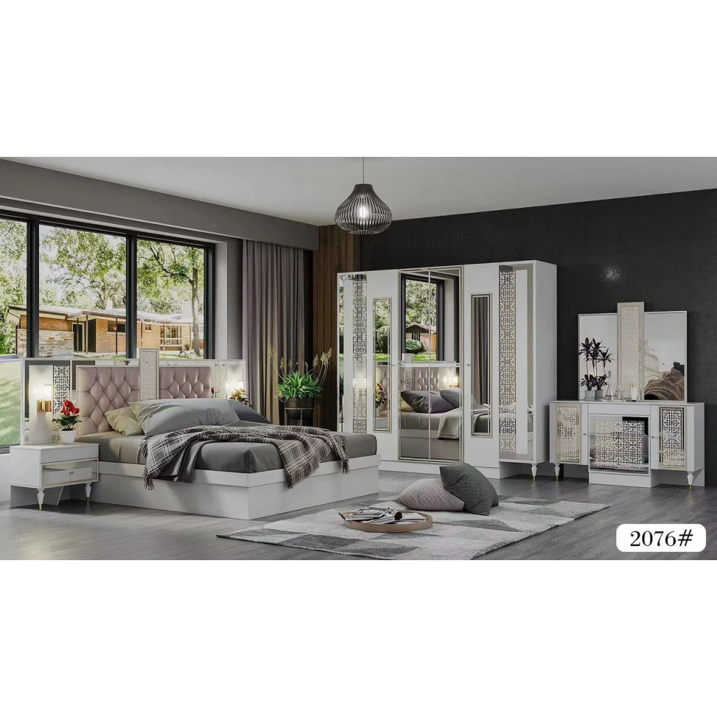 Ensemble Chambre à Coucher de Luxe - Modèle 2076#: Élégance Classique pour un Repos Raffiné