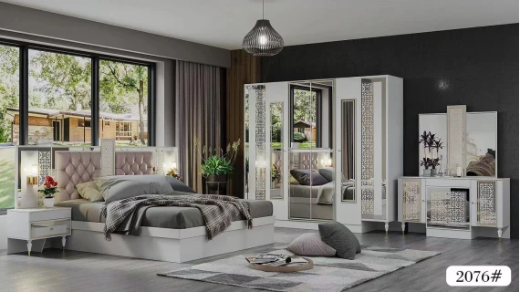 Ensemble Chambre à Coucher de Luxe - Modèle 2076#: Élégance Classique pour un Repos Raffiné