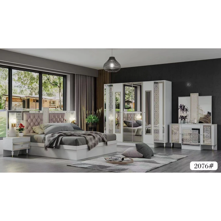 Ensemble Chambre à Coucher de Luxe - Modèle 2076#: Élégance Classique pour un Repos Raffiné