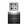 Four Beko Encastrable Electrique + Plaque a Gaz 4 Feux BBSP11030X