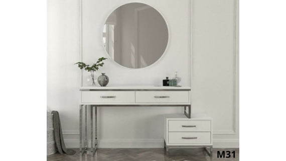 Table de maquillage Gratia avec miroir 1,20M