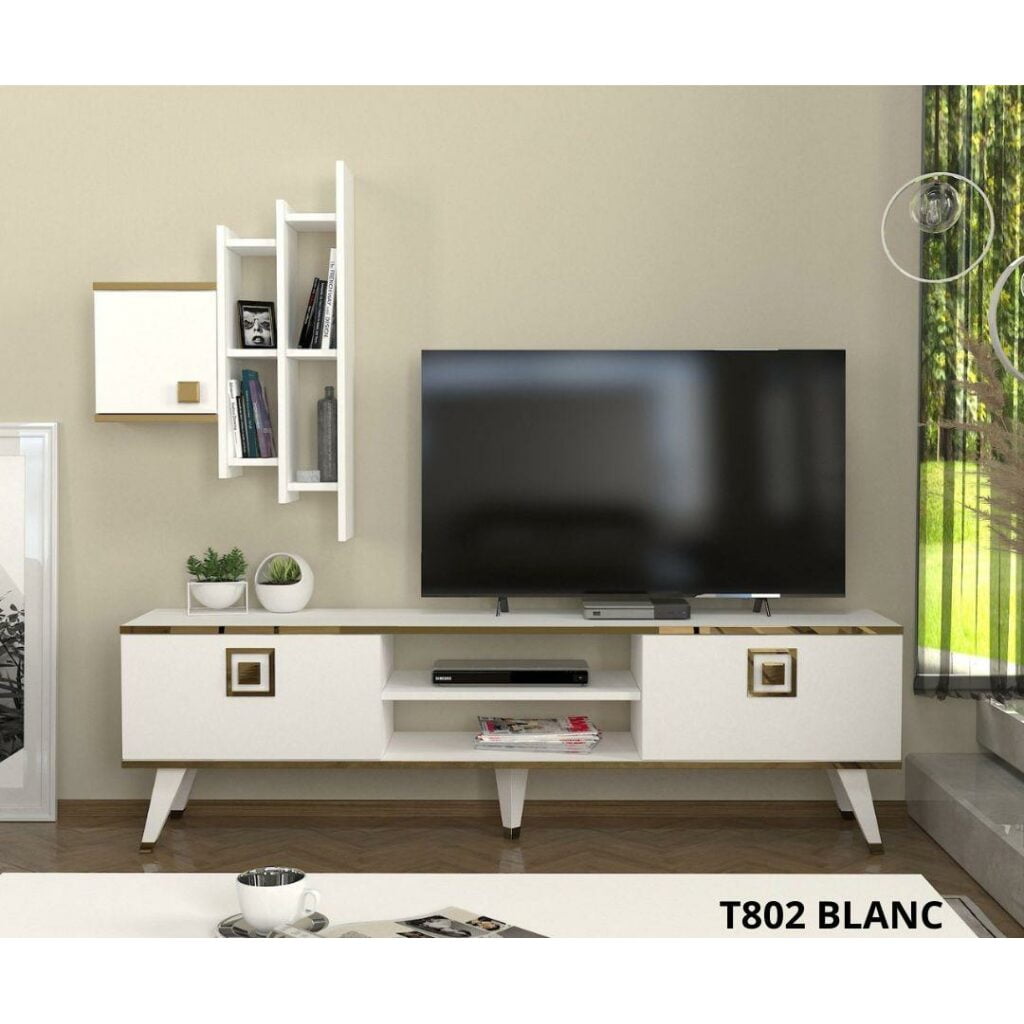 Meuble TV Gloss Unit Blanc T802