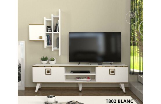 Meuble TV Gloss Unit Blanc T802