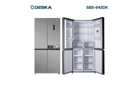 Réfrigérateur Deska Side By Side 4 Portes Inverter Silver SBS-642DK
