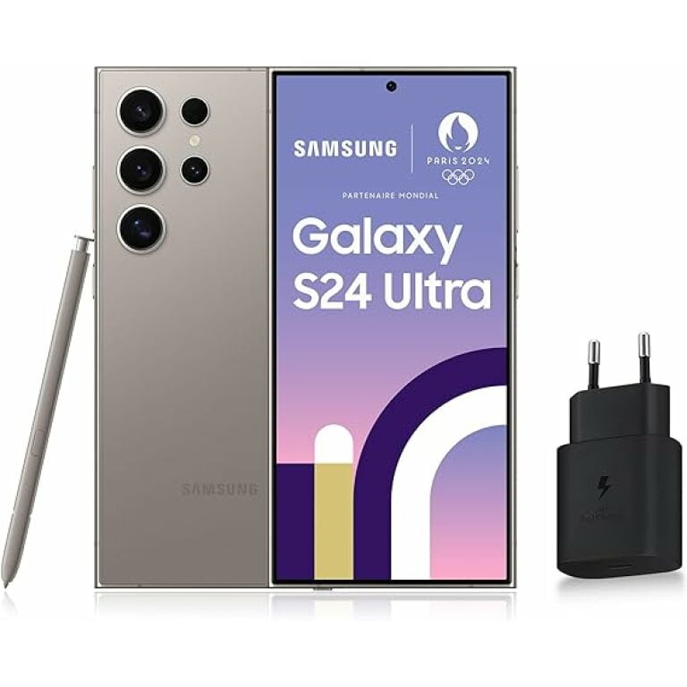 Samsung Galaxy S24 ULTRA , Chargeur secteur rapide 25W inclus, 5G,Ram 12 Go - Rom 256 Go