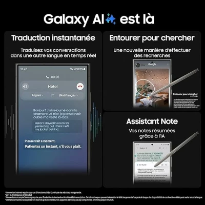Samsung Galaxy S24 ULTRA , Chargeur secteur rapide 25W inclus, 5G,Ram 12 Go - Rom 256 Go – Image 6