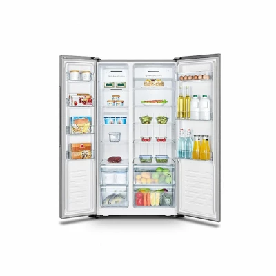 Refrigerateur Hisense Side By Side 519 Litres Silver – Image 3