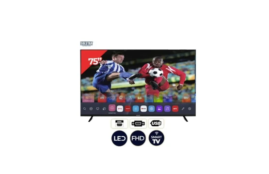 Télévision Solstar 75" pouces SMART TV Android UHD 4K