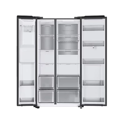 Refrigerateur Samsung Side BY Side  (614L) Brut  Family 2 Portes Avec Dist Glacon et Ecran Noir RS6HA8891B1 – Image 6