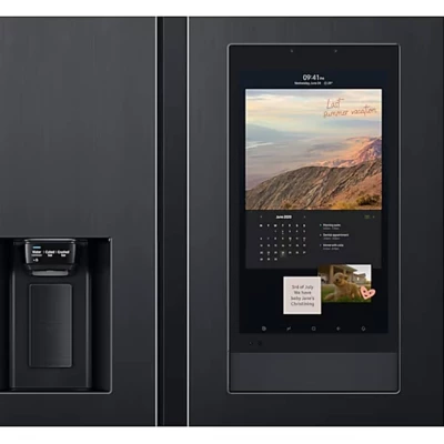 Refrigerateur Samsung Side BY Side  (614L) Brut  Family 2 Portes Avec Dist Glacon et Ecran Noir RS6HA8891B1 – Image 8