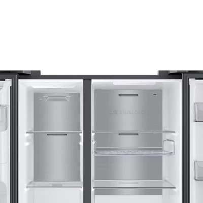 Refrigerateur Samsung Side BY Side  (614L) Brut  Family 2 Portes Avec Dist Glacon et Ecran Noir RS6HA8891B1 – Image 10