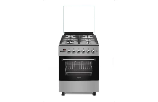 Cuisinière Astech dimension 60x60 4 Feux Full Option Ventilo + Ecran CK64GAZF
