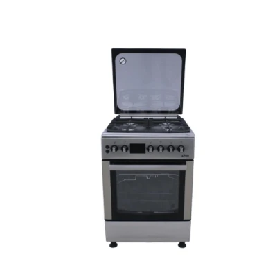 Cuisinière Astech dimension 60x60 4 Feux Inox Avec Ecran et Chaleur Tournente CK66ELCF