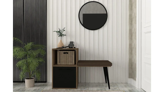 Blume Commode à miroir Noyer-Noir M33