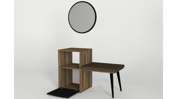 Blume Commode à miroir Noyer-Noir M33 – Image 7