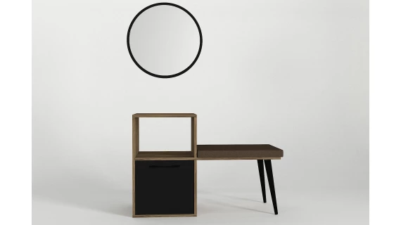 Blume Commode à miroir Noyer-Noir M33 – Image 8