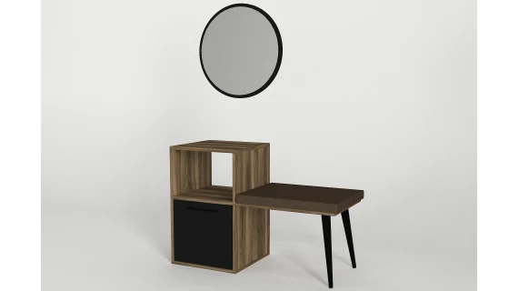 Blume Commode à miroir Noyer-Noir M33 – Image 5