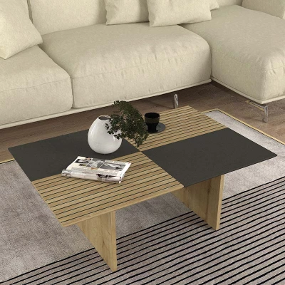 Table basse Venita en saphir - anthracite 90x60x33.8cm – Image 2