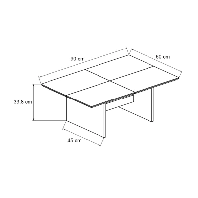 Table basse Venita en saphir - anthracite 90x60x33.8cm – Image 7