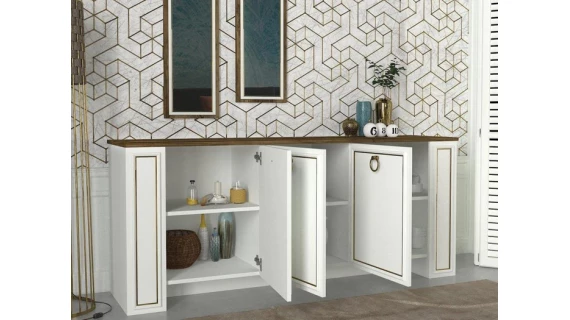 Console Sansa Blanc - Lydia avec miroir – Image 3