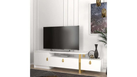 Meuble TV Aramis Blanc - Or