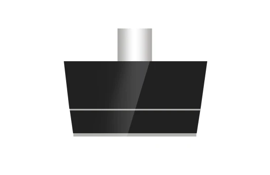Hotte de Cuisine TECHNOLUX 90X60 Avec Sortie Verre Noir BG