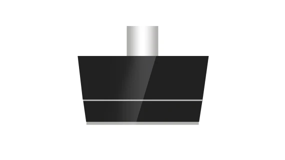 Hotte de Cuisine TECHNOLUX 90X60 Avec Sortie Verre Noir BG
