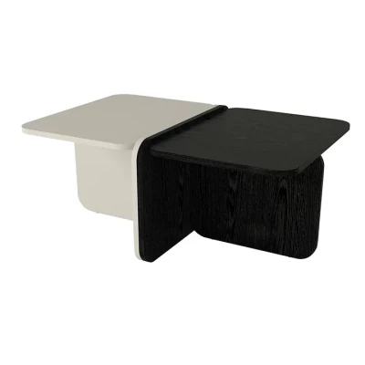 Table basse ROGAN  Beige Noir -  93cm – Image 3
