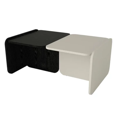 Table basse ROGAN  Beige Noir -  93cm – Image 4