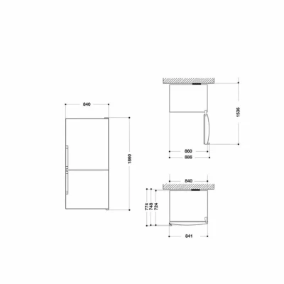 Refrigerateur HOTPOINT 558 Litres Combine 3Tiroirs  Silver HA84BE72X-84CME – Image 10