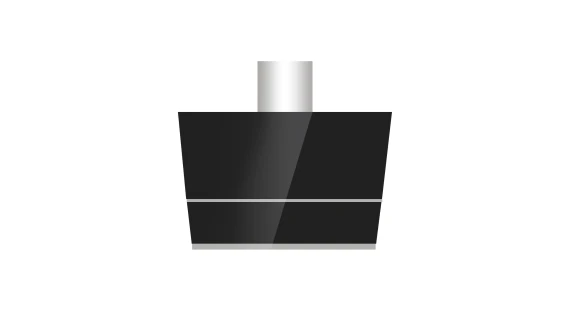 Hotte de Cuisine TECHNOLUX 60X60 Avec Sortie Verre Noir BG