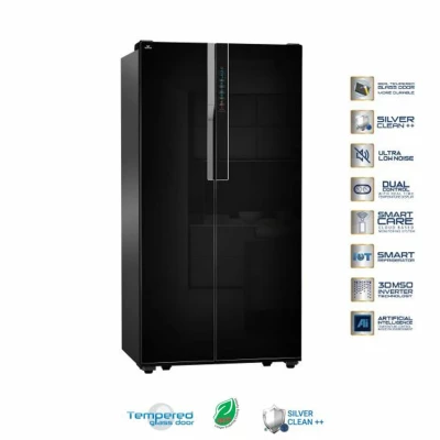 Refrigerateur WALTON Side By Side  2 Portes 563 Litres Noir WNI-5F3-GDEL-DD – Image 3