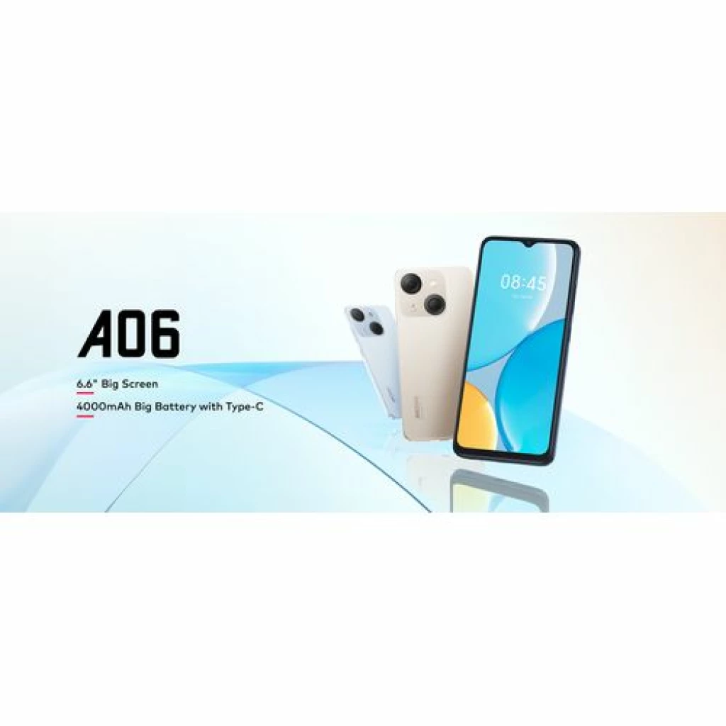 ITEL A06 (ROM 32GO – RAM 2GO) double Sim Ecran 6.6″pouces