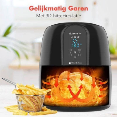 Friteuse à air Decakila 2.2L  A Air Manuel 2Pieces  NOIR KEEC035B