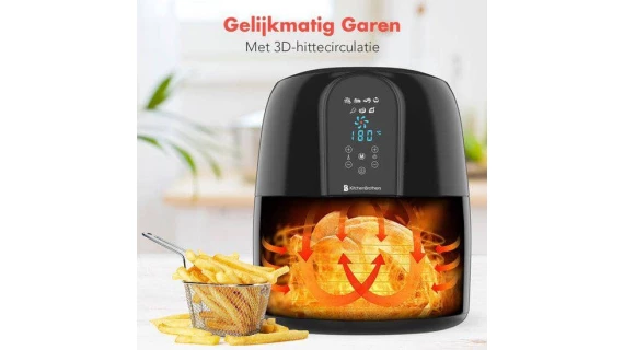 Friteuse à air Decakila 2.2L  A Air Manuel 2Pieces  NOIR KEEC035B