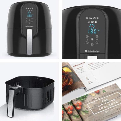 Friteuse à air Decakila 2.2L  A Air Manuel 2Pieces  NOIR KEEC035B – Image 5