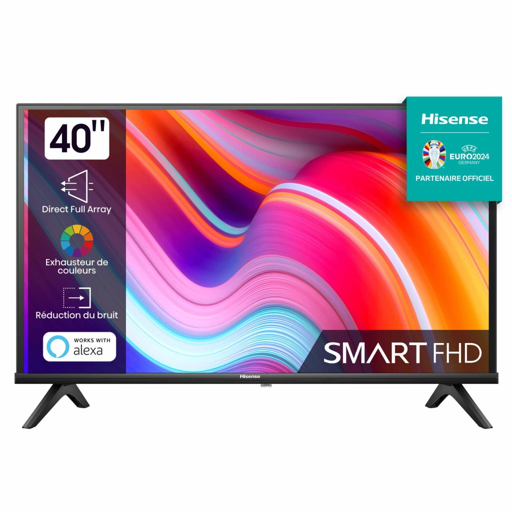 Televiseur HISENSE 40″ pouces Full HD Smart TV VIDA écran sans bords Série A4K