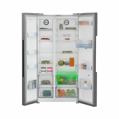 Refrigerateur BEKO 600 Litres  Side By Side Avec Fontaine  90 cm LQRGE INOX – Image 4