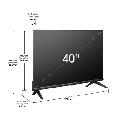 Televiseur HISENSE 40″ pouces Full HD Smart TV VIDA écran sans bords Série A4K