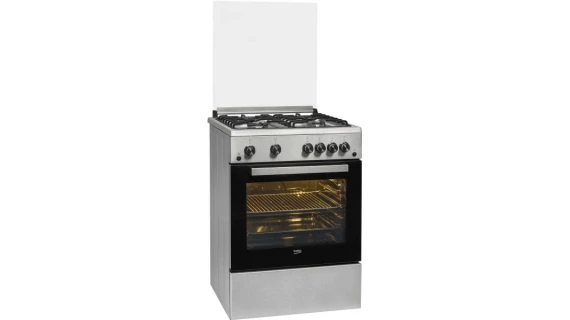 Cuisinière BEKO 4 Feux 60X60 a Gaz FULL OPTION Allumage Electrique INOX FSGT62110D – Image 4