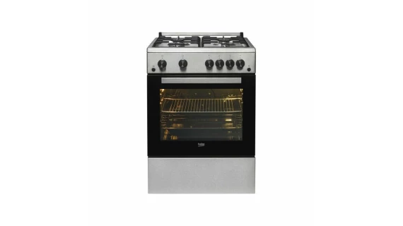 Cuisinière BEKO 4 Feux 60X60 a Gaz FULL OPTION Allumage Electrique INOX FSGT62110D