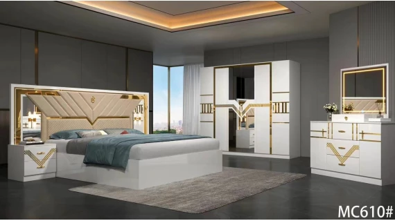 Ensemble de Chambre à Coucher de Luxe - Modèle MC610#