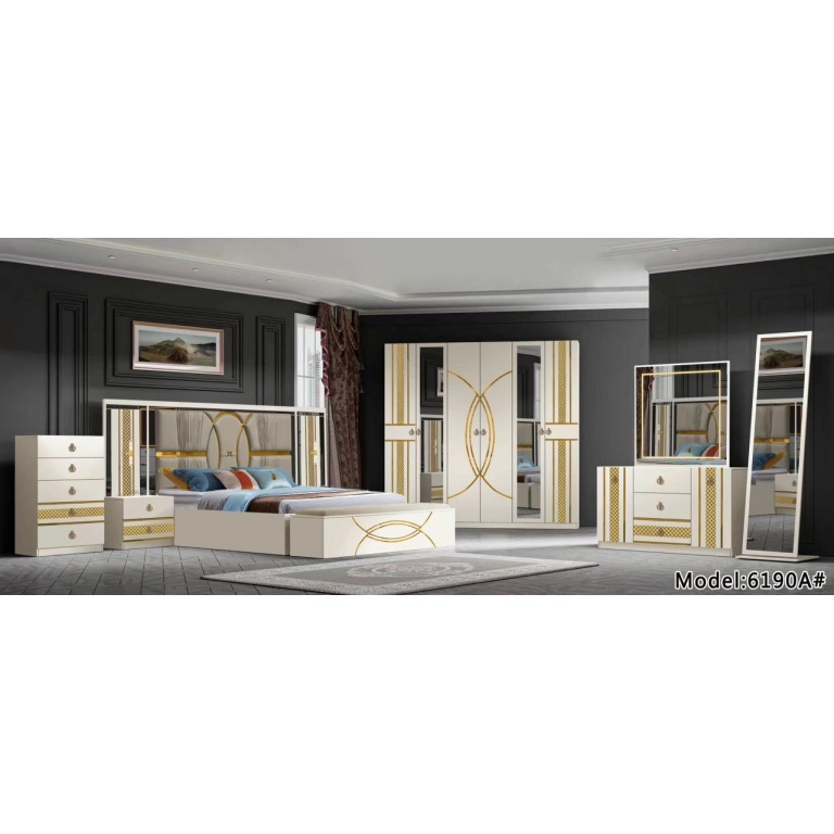 Ensemble Chambre à Coucher de Luxe haute qualité- Modèle 6190A#