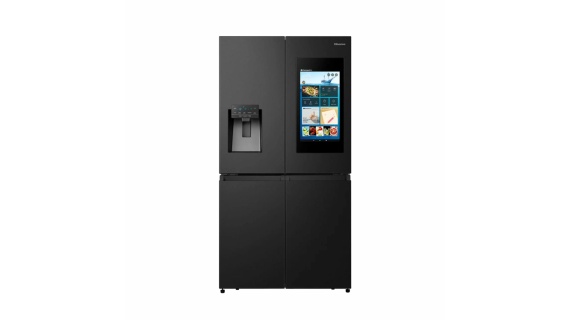 Refrigerateur HISENSE Side By Side 4 Portes 522 Litres Brut Avec Fontaine + Ecran Noir Wifi RC68WC4SB