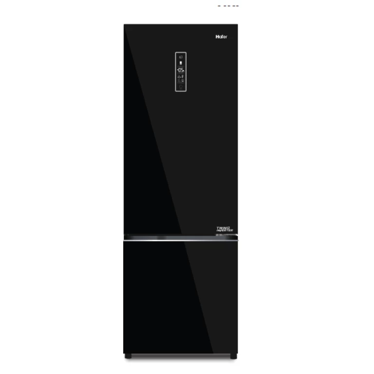 Réfrigérateur HAIER Combine Verre Mirroir Double Inverter 2 portes 350 Litres Brut HRF-IVB378VNBG