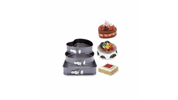 Ensemble de 3 moules à gâteau Flan cannelés antiadhésifs