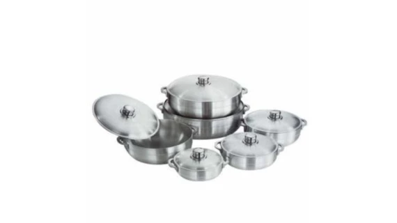 Ensemble de 6 Marmites avec couvercle Aluminium