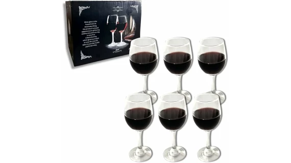 Pack de 6 verres à vin transparents  400ml
